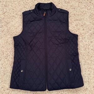 Talbots Women's Navy Quilted Vest